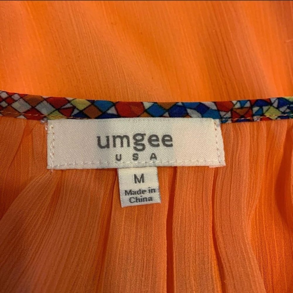 Umgee Boho Orange Top Medium - Picture 5 of 9